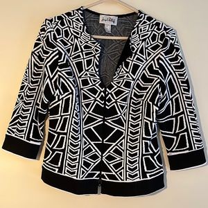 Black and white women’s dress jacket